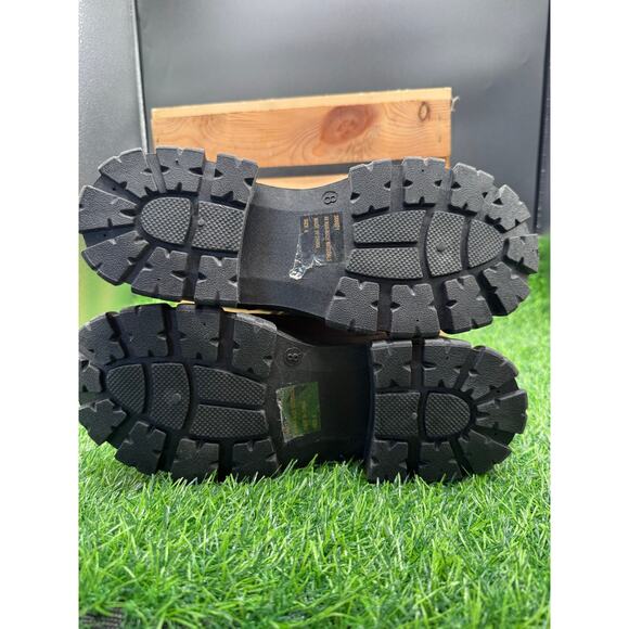 Charlotte Russe - Brown Leather- Combat Boots - Size 8W - Picture 6 of 8